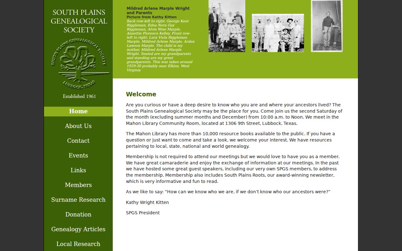 Lubbock County city directory South Plains Genealogical Society resource