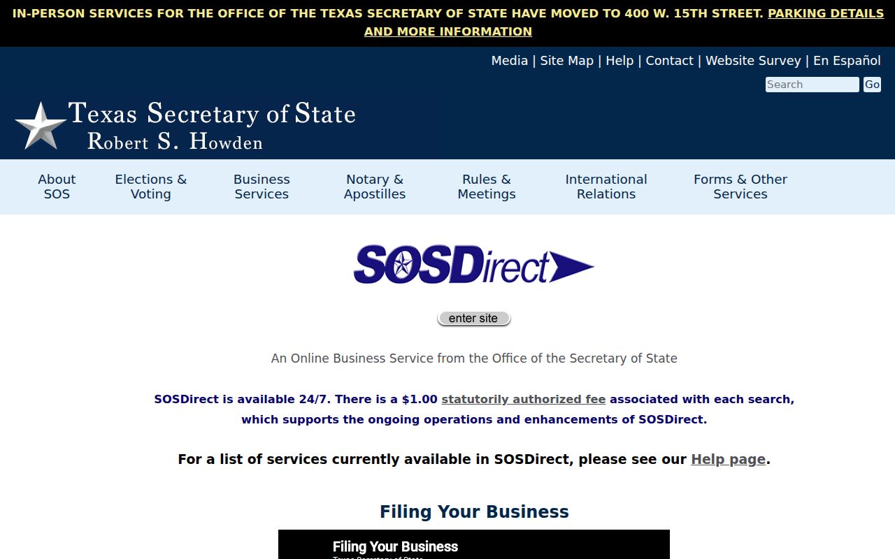 Lubbock County residents directory Texas SOSDirect business search